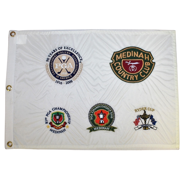 2006 Medinah Golf Club Major Tournaments Embroidered Flag- Limited Issue 500 Sold @ '06 PGA Championship