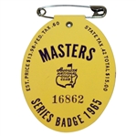 1965 Masters Tournament Series Badge #16862 - Jack Nicklaus Winner