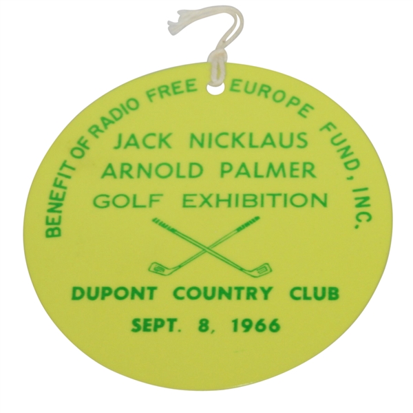 Jack Nicklaus & Arnold Palmer 1966 Exhibition at Dupont Country Club Badge #740