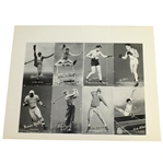 1949 Exhibits "Sports Champions" Proof Sheet w/Rare Ben Hogan