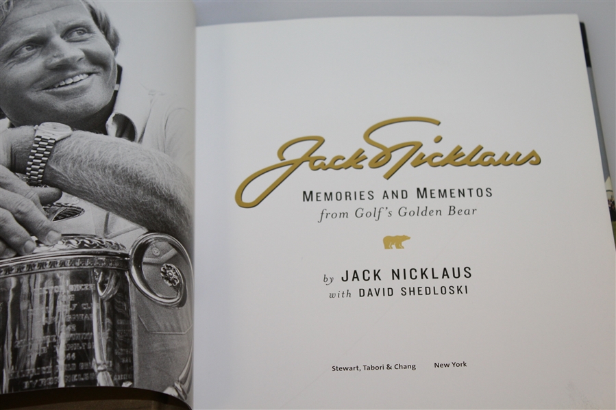 Jack Nicklaus Signed 'Memories & Mementos' Golden Bear Book JSA ALOA