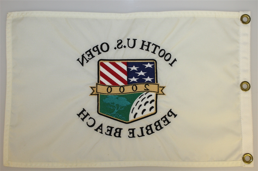 2000 US Open at Pebble Beach Embroidered White Flag