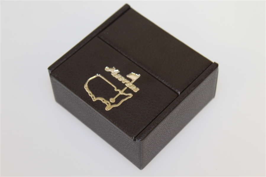 Masters Undated Antique Brass Circles Cuff Links in Original Leather Box
