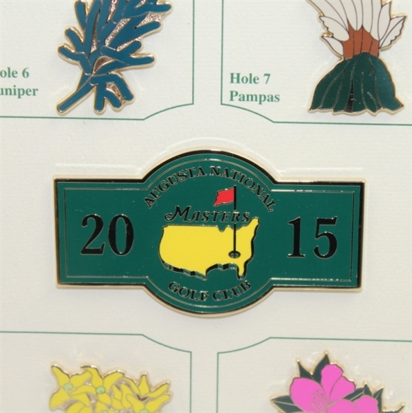 2015 Masters Tournament Limited Edition Pin Set (#078/250) - Framed