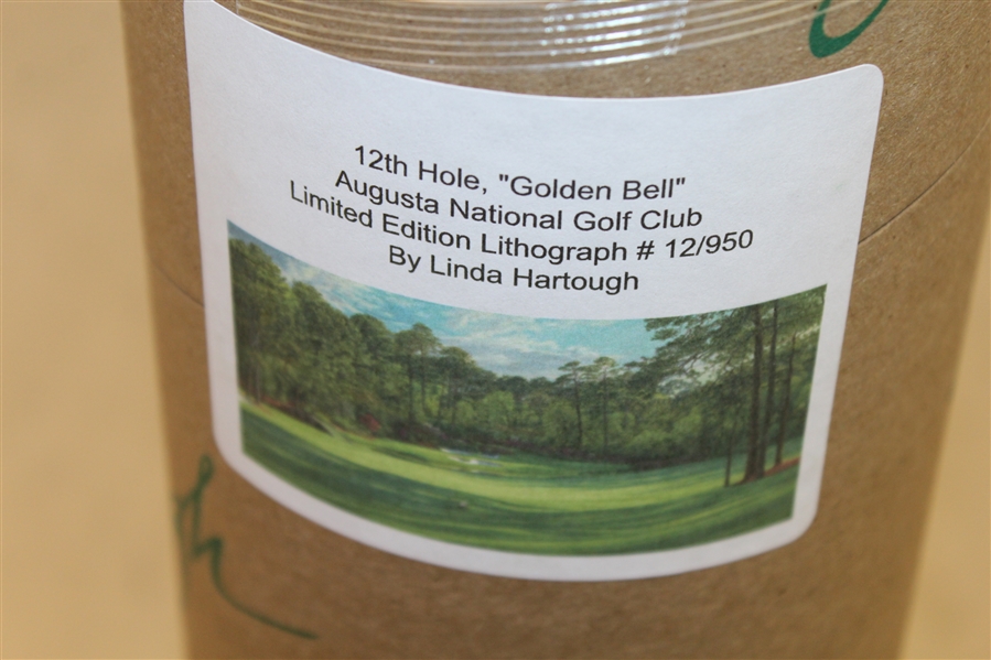 2002 Ltd Ed Augusta National 12th Hole 'Golden Bell' Lithograph by Linda Hartough - 12/950