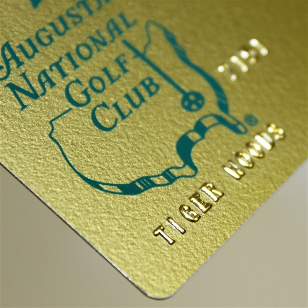 Tiger Woods' Augusta National Issued 2014 Masters Credit Cards with Letter & Envelope