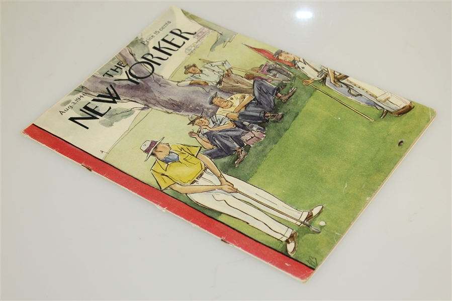 The New Yorker August 3, 1946 Magazine with Perry Barlow Golf Themed Cover