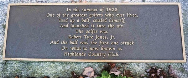Bobby Jones Signed Scorecard - Highlands Golf Course FULL JSA #Z61966 - Rare