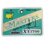 Tiger Woods Signed 1997 Masters Tournament Badge #X13700 UDA SHO50053