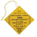 1934 US Open Championship at Merion Friday Ticket #3929 - Finest Condition Known