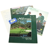 Tiger Woods Signed 1997 Masters Journal with Media Badge, Players Guide, & Media Guide JSA FULL #Z93120