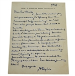 J.H. Taylor Signed & Handwritten 1913 British Open at Hoylake Photo Card JSA ALOA