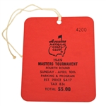 1949 Masters Tournament Sunday Ticket #4200 - Sam Snead Winner - Mint