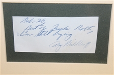 Cary Middlecoff Signed Cut with Photo Display - Framed JSA ALOA