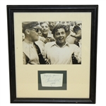 Lawson Little Signed Cut with Photo Display - Framed JSA ALOA