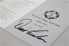 David Graham Signed Muirfield Village Golf Club Scorecard JSA/ALOA
