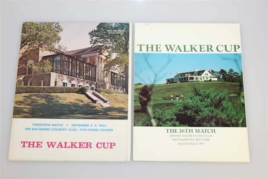 1965, 1977, 1981, 1987, 1989, & 1997 Official Walker Cup Tournament Programs 