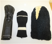 Three Black and White Vintage Headcovers