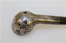 Vintage Golf Themed Sterling Silver Pipe Circa 1930