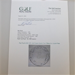 Ray Floyd's 2001 NFL Golf Classic Senior Tour Tiffany Co. Crystal Plate