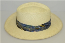 Four Don Cherry Personal Kangol Straw Fancy Strap Golf Hats - Plaid, Blue, Multi, & Thin Brown 