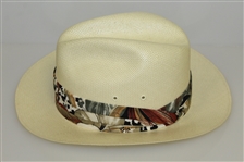 Four Don Cherry Personal Kangol Straw Fancy Strap Golf Hats - Plaid, Blue, Multi, & Thin Brown 