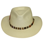 Four Don Cherry Personal Kangol Straw Fancy Strap Golf Hats - Plaid, Blue, Multi, & Thin Brown 