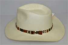 Four Don Cherry Personal Kangol Straw Fancy Strap Golf Hats - Plaid, Blue, Multi, & Thin Brown 