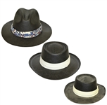 Three Don Cherry Personal Kangol Wide Strap Black Golf Hats - Blue, White, & Cream 