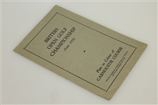 1931 British Open Golf Championship Plan in Colour of Carnoustie Course Pamphlet