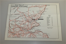 1953 British Open Golf Championship Plan in Colour of Carnoustie Course Pamphlet