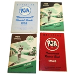 1953, 1958, & 1960 Official Player PGA Catalogs with 1960 PGA Record Book