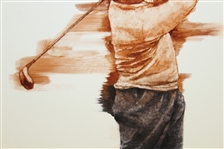 Ltd Ed Bobby Jones Post-Swing Giclee Signed by Artist Robert Fletcher #4/50