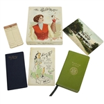 Two Rules of Golf Booklets, The 'Ri-Co' Muffler, Wilson Hint Book, Postcard, & Score Book