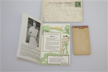 Two Rules of Golf Booklets, The 'Ri-Co' Muffler, Wilson Hint Book, Postcard, & Score Book