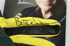Butch Harmon Signed 'Right Grip' Green/Yellow Golf Gloves JSA ALOA