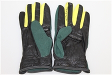 Butch Harmon Signed 'Right Grip' Green/Yellow Golf Gloves JSA ALOA