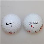 Two Todd Hamilton Signed Golf Balls JSA ALOA