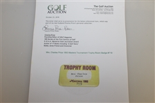 Mrs. Charles Price 1993 Masters Tournament Trophy Room Badge #719