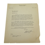 Robert F. Goheen Signed Two Letters to Charles Price JSA ALOA