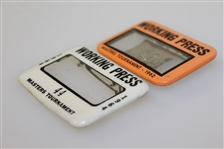 1962 & 1964 Masters Tournament Working Press Badges - Arnold Palmer Winner