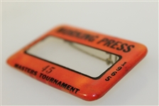 1965 Masters Tournament Working Press Badge #45 - Jack Nicklaus Winner
