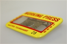 1966 Masters Tournament Working Press Badge #28 - Jack Nicklaus Winner