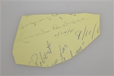 Gene Sarazen Signed Cut with Personalization & Date JSA ALOA