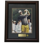 Sandy Lyle Signed Masters Shot Display with Notation - Framed JSA ALOA