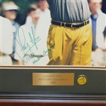 Sandy Lyle Signed Masters Shot Display with Notation - Framed JSA ALOA