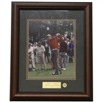 Tommy Aaron Signed Masters Shot Display with Notation - Framed JSA ALOA