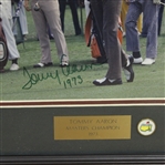 Tommy Aaron Signed Masters Shot Display with Notation - Framed JSA ALOA