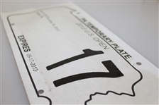 2013 US Open Player Car License Plate