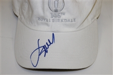 Jordan Spieth Signed Royal 146th Open White Caddy Hat JSA AOLA